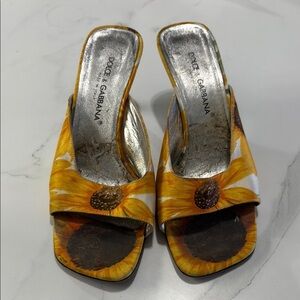 Dolce & Gabbana Women's Yellow Floral Shoes